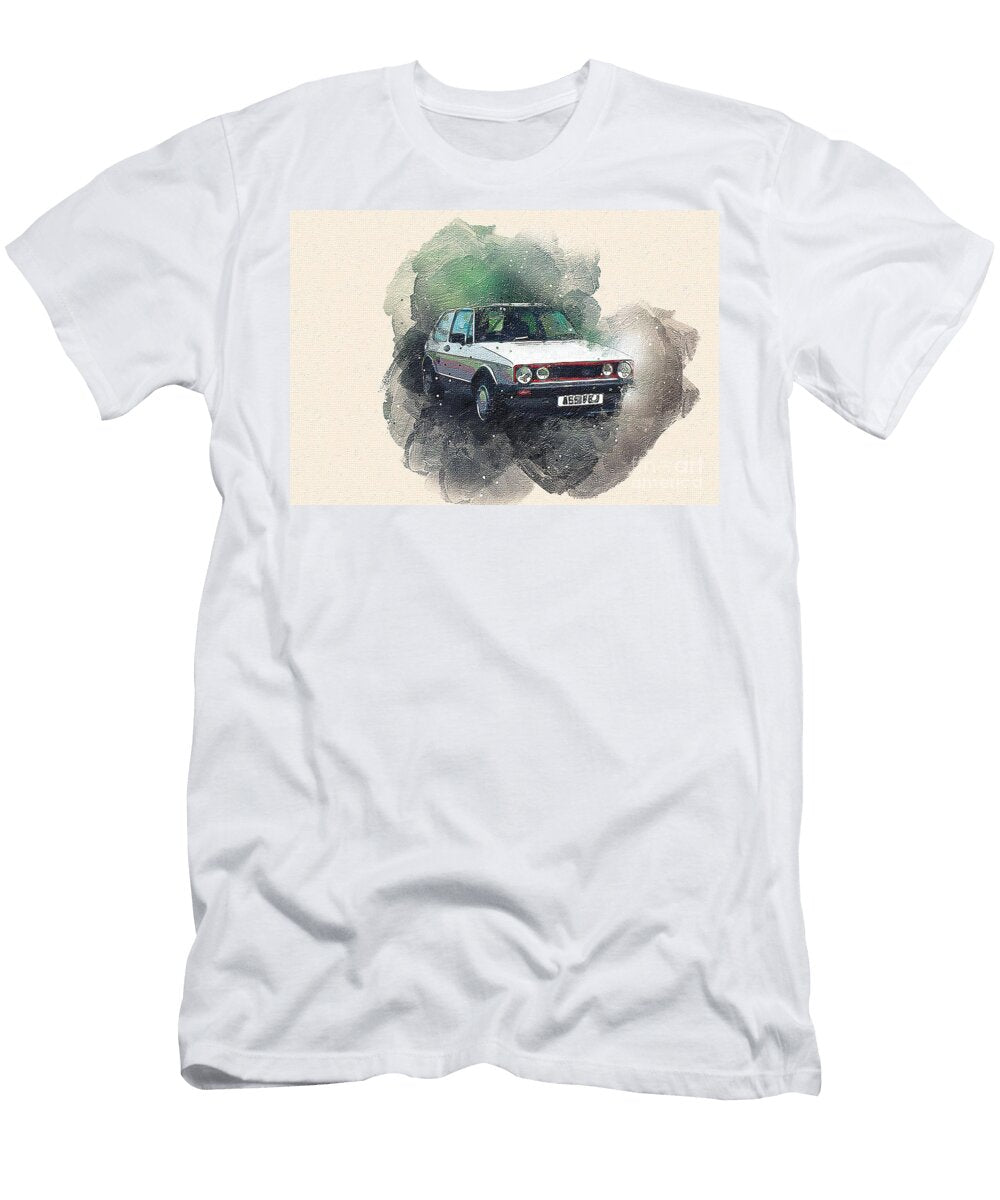 Vintage White Hatchback Illustration Josiah Naomi T-Shirt