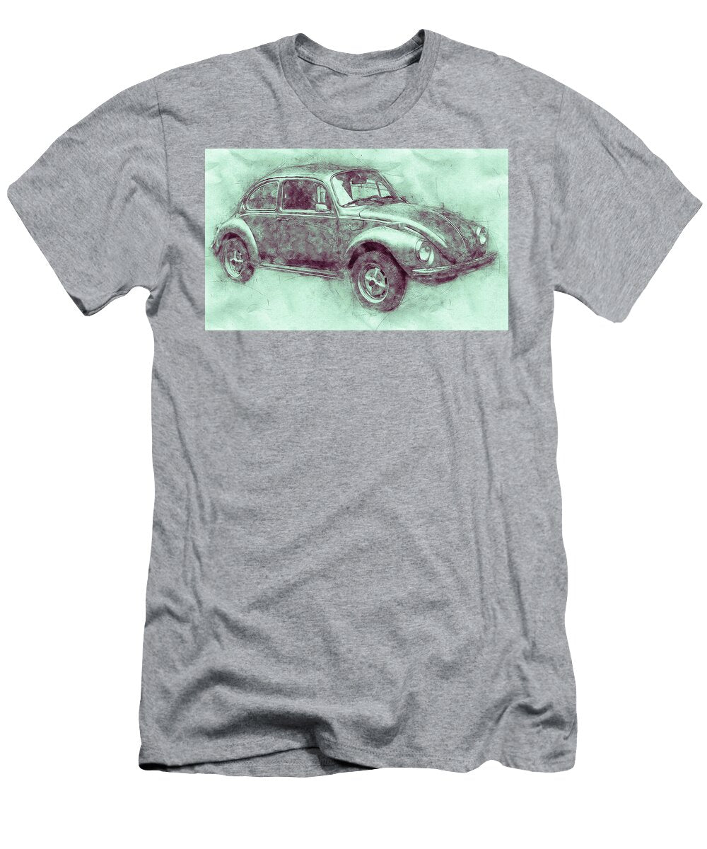 Volkswagen Beetle 3 Beetle Economy Car 1938 Automotive Art Car Posters Studio Grafiikka T-Shirt