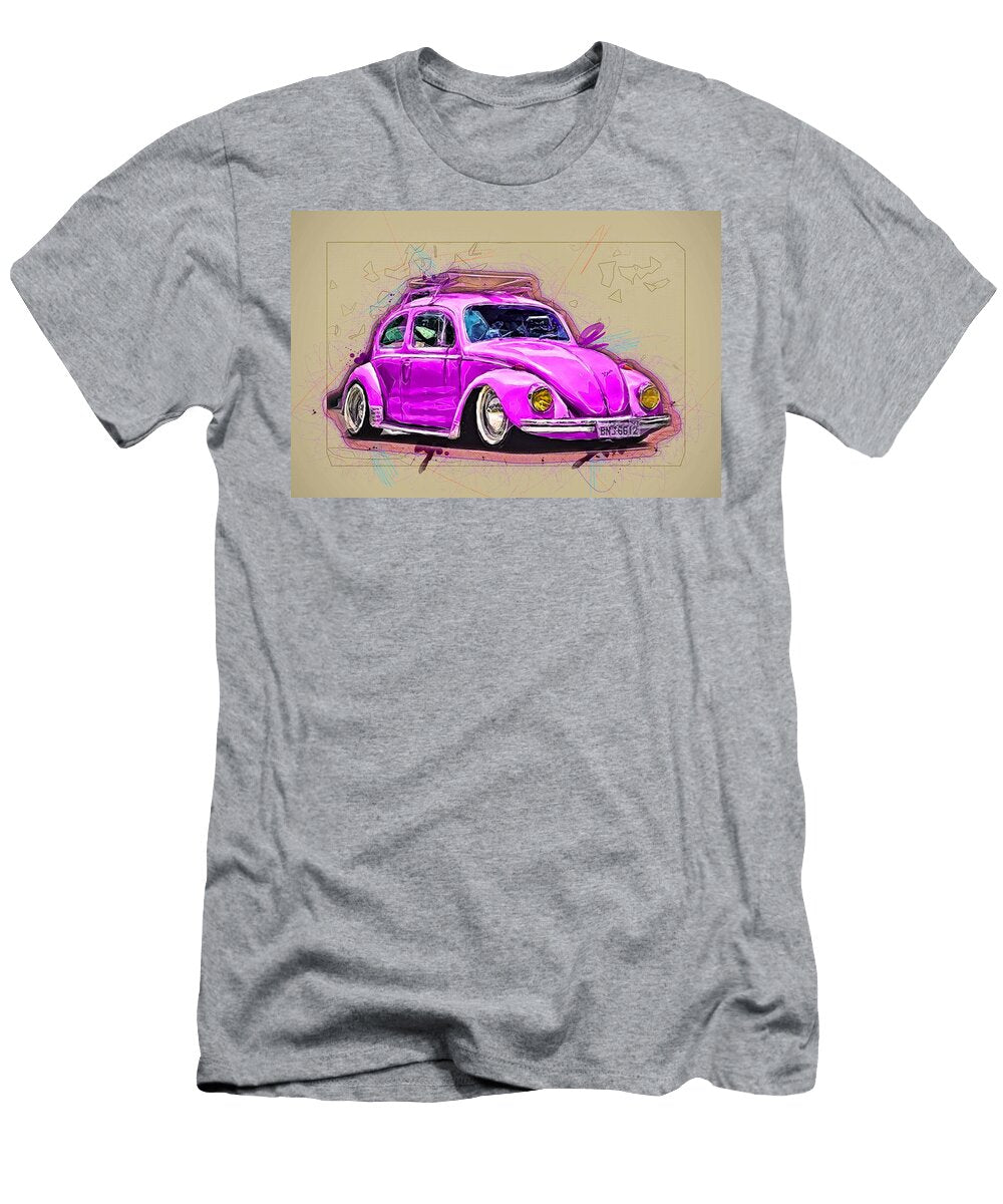 Volkswagen Beetle Retro Cars 1968 Tuning Lowrider Purple VW Ola Kunde T-Shirt