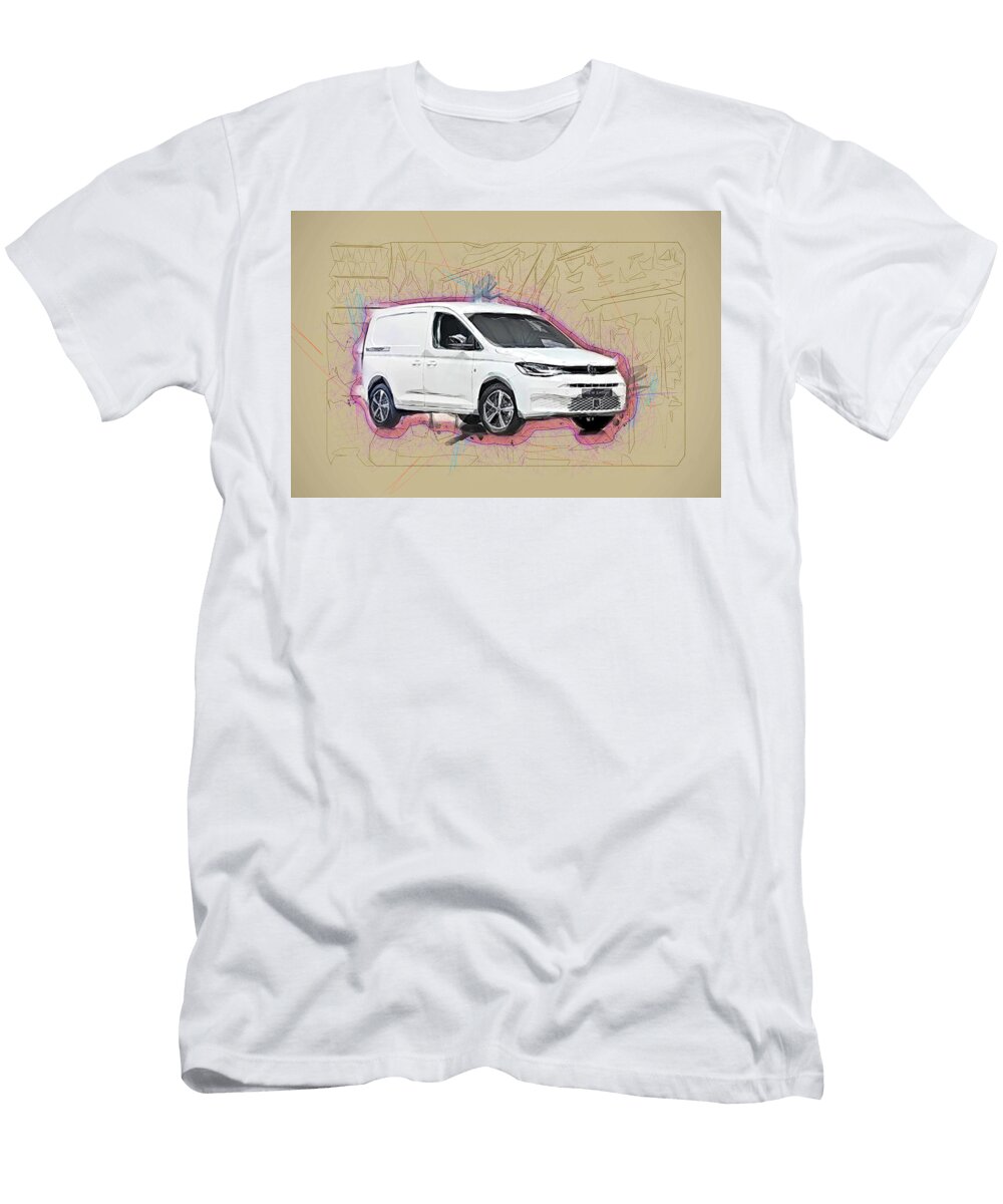 Volkswagen Caddy Kasten Lkw 2020 Cars Minivans German Cargo Transport VW Ola Kunde T-Shirt