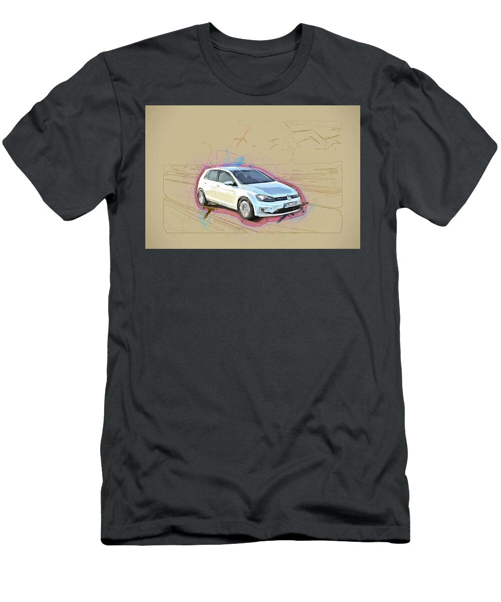Volkswagen E Golf 2018 Electric Car New White Hatchback Golf Wind Power Alternative Energy Sources Ola Kunde T-Shirt