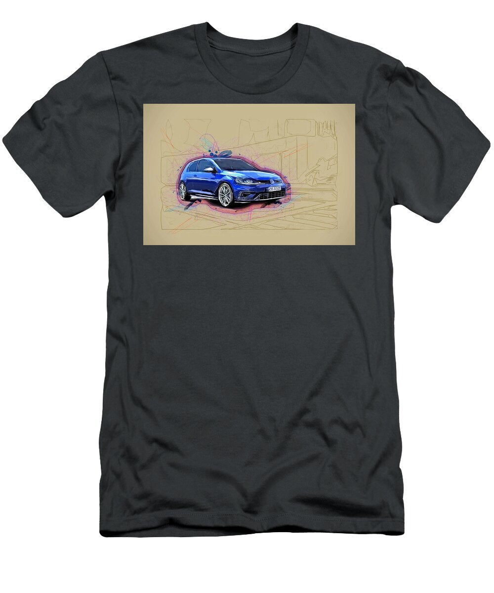 Volkswagen Golf 2017 New Blue Hatchback Ola Kunde T-Shirt