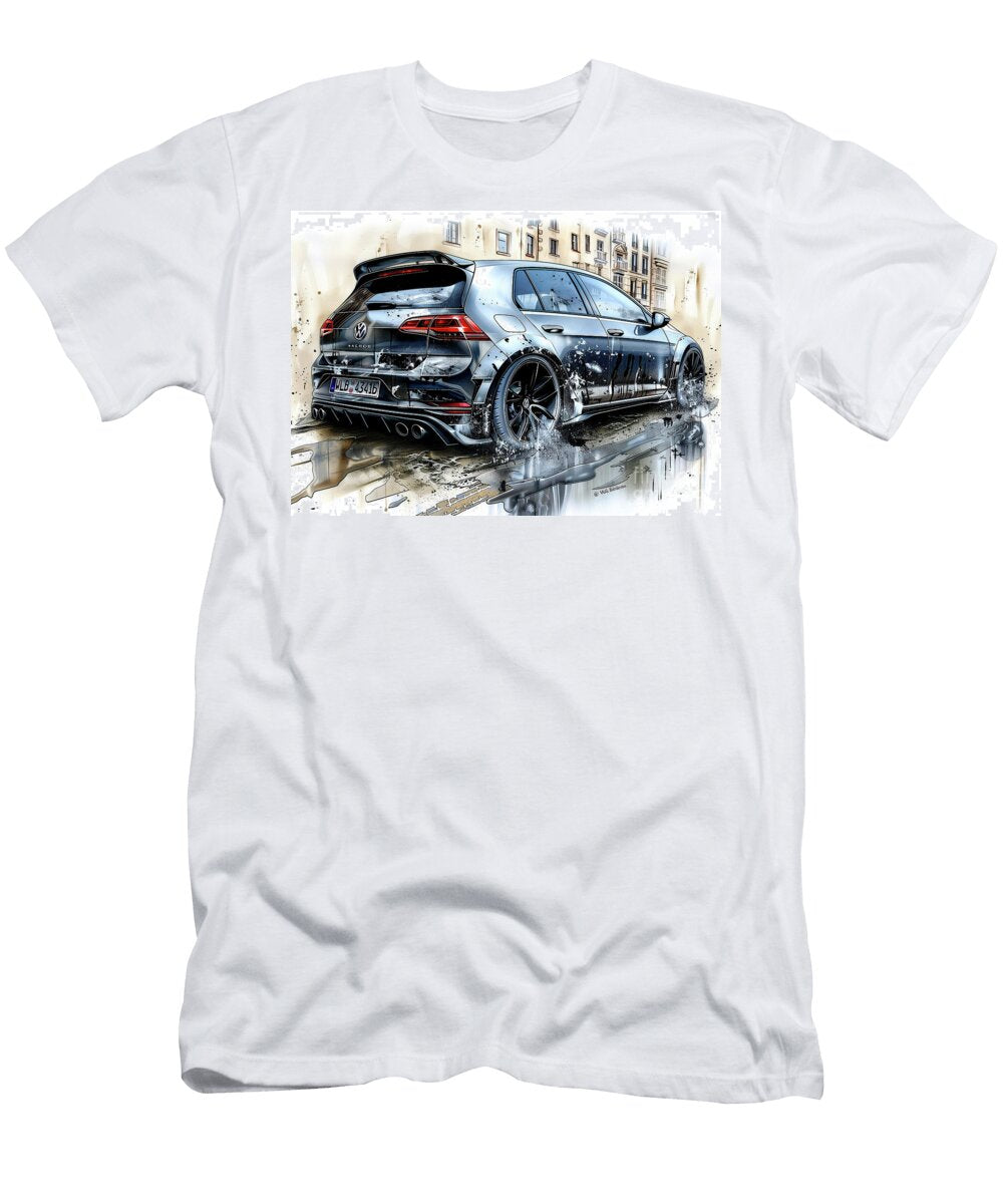 Volkswagen Golf Custom Modified German Car Illustration Lowell Harann T-Shirt