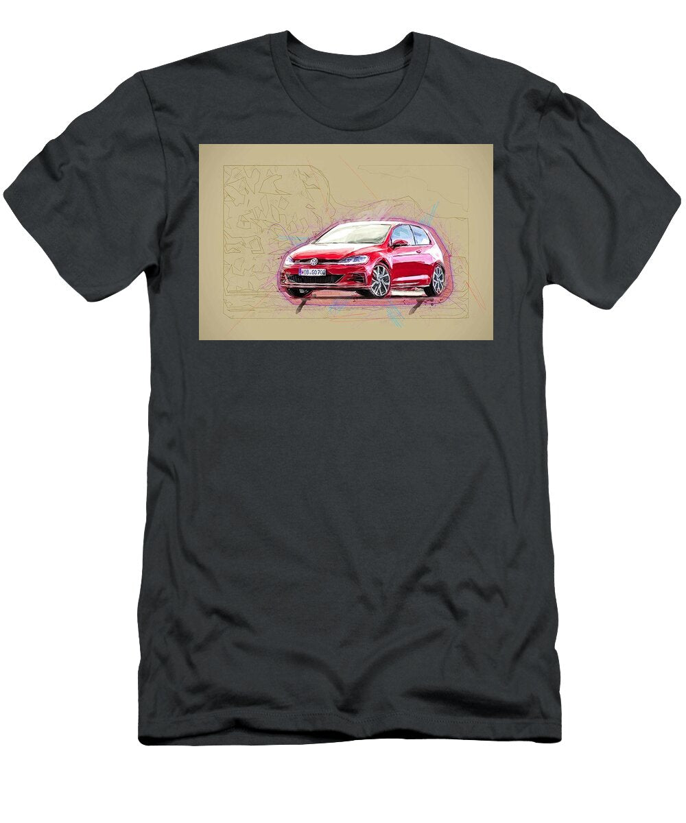 Volkswagen Golf Gti 2017 Cars Hatchbacks Red Ola Kunde T-Shirt