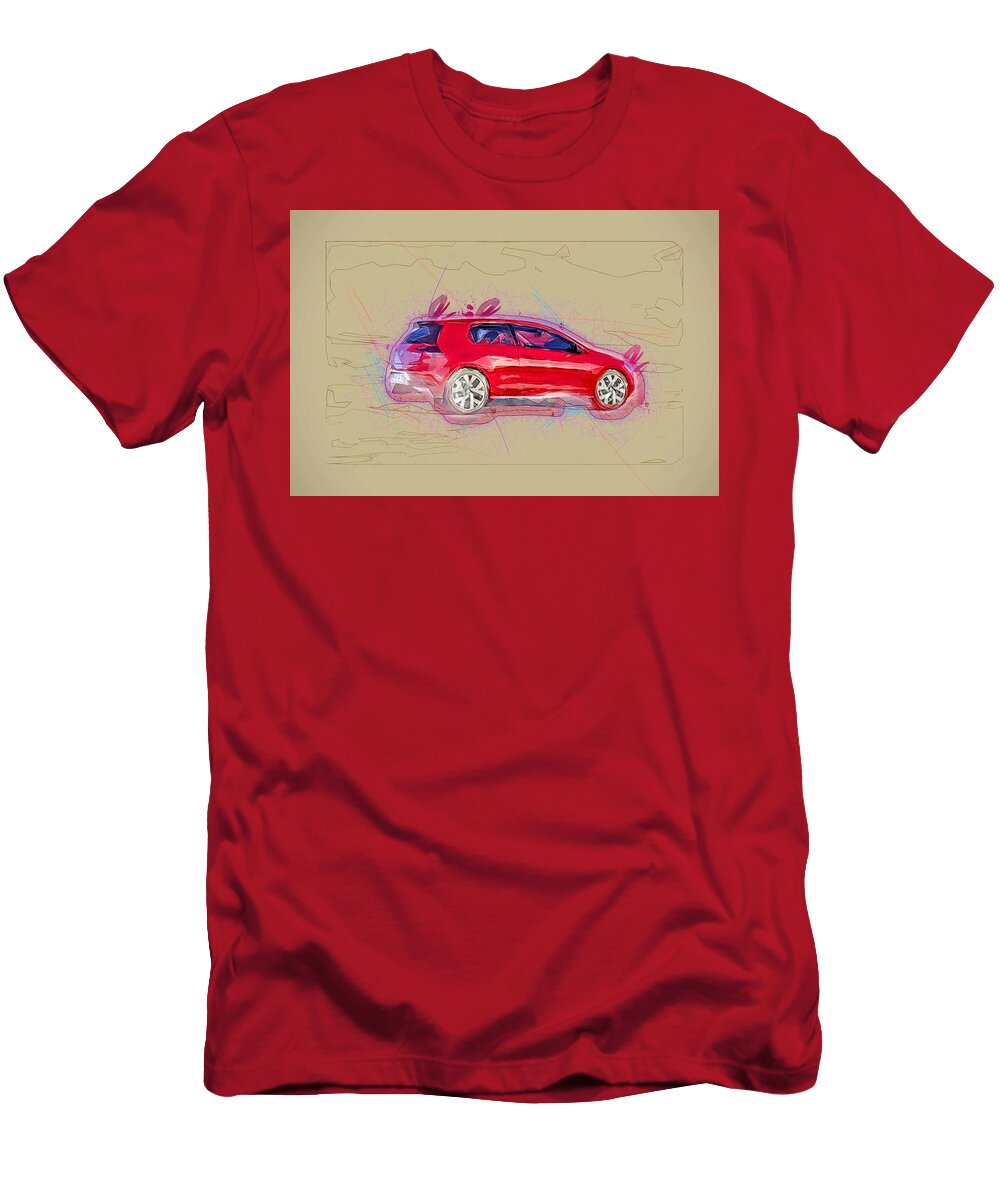 Volkswagen Golf Gti 2017 Hatchback Red VW Ola Kunde T-Shirt