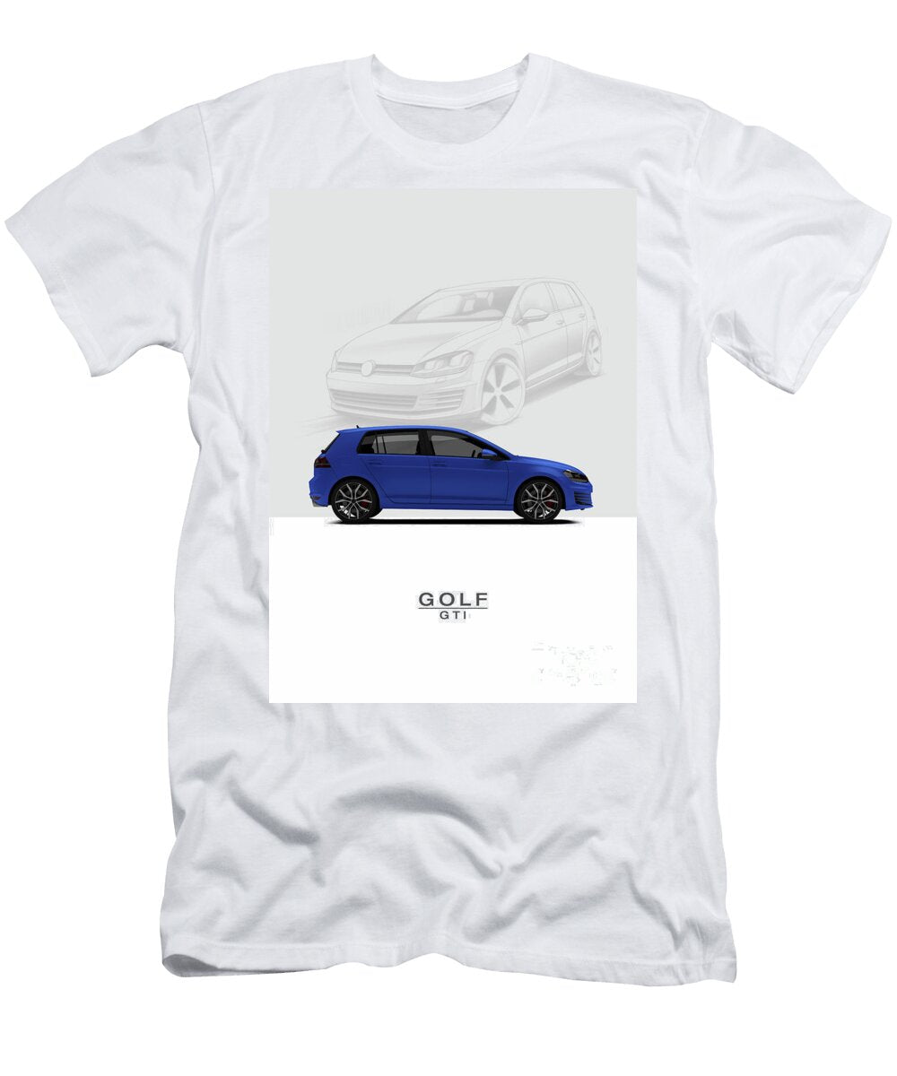 Volkswagen Golf Gti 5dr Mk Vii 2014 Blue Mihai Maxim T-Shirt