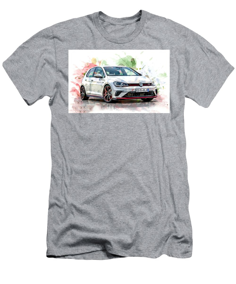 Volkswagen Golf Gti Clubsport 2021 Exterior White Hatchback New White Golf Gti Lowell Harann T-Shirt