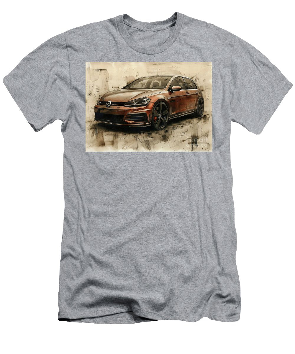 Volkswagen Golf Gti Sketch Automotive Art Lowell Harann T-Shirt