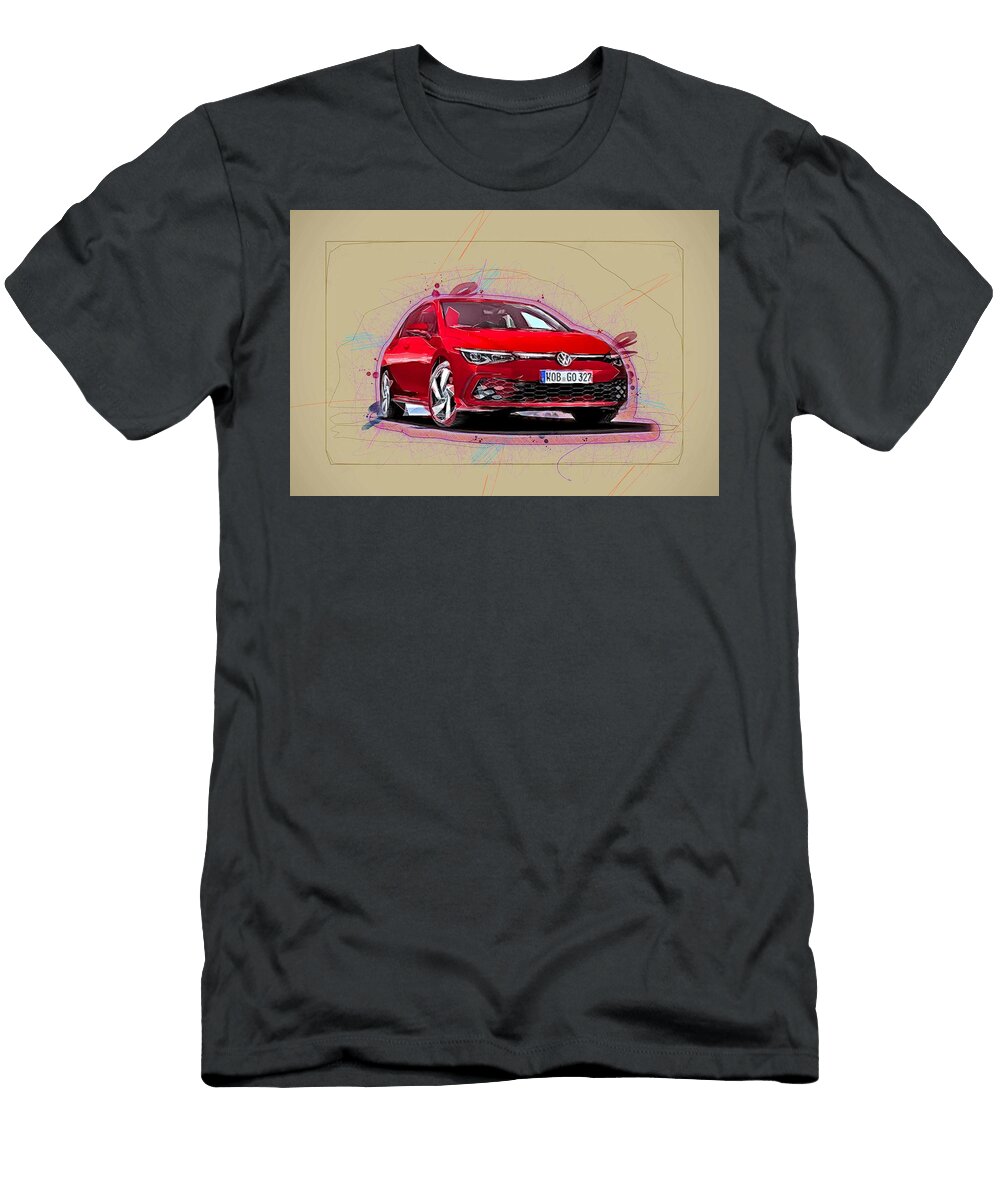 Volkswagen Golf Gti Studio 2020 Cars Hatchbacks German Ola Kunde T-Shirt