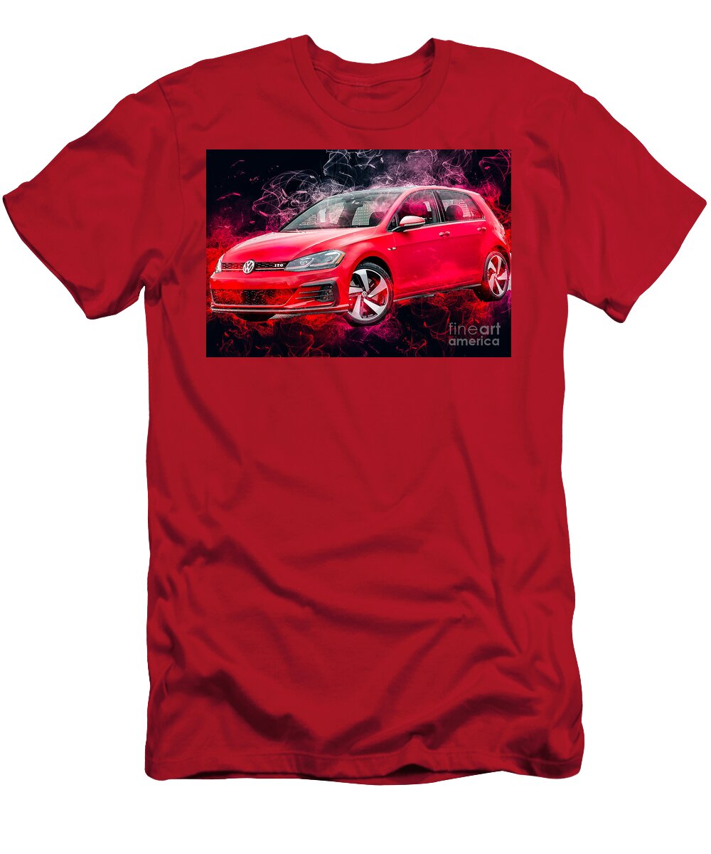 Volkswagen Golf Gti Volkswagen Hatchback Red Marietta Beatty T-Shirt
