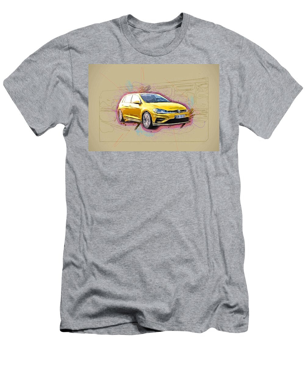 Volkswagen Golf R 2017 VW Performance Hatchback Yellow German Cars Ola Kunde T-Shirt