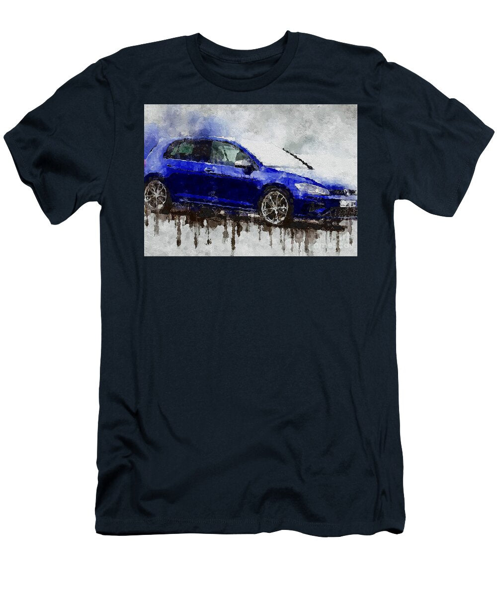 Volkswagen Golf R Compact Hatchback Blue Marietta Beatty T-Shirt
