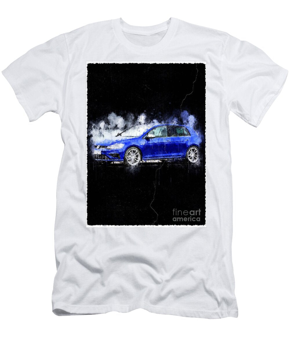 Volkswagen Golf R Volkswagen Compact Hatchback Blue Ola Kunde T-Shirt