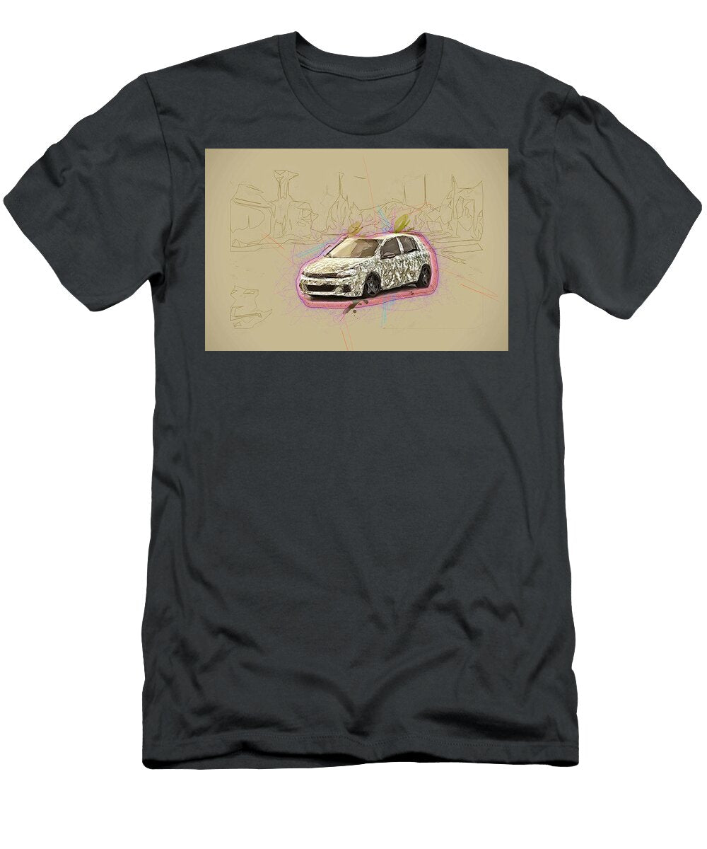 Volkswagen Golf Vi Hatchback Tuning Green Camouflage German Cars Ola Kunde T-Shirt