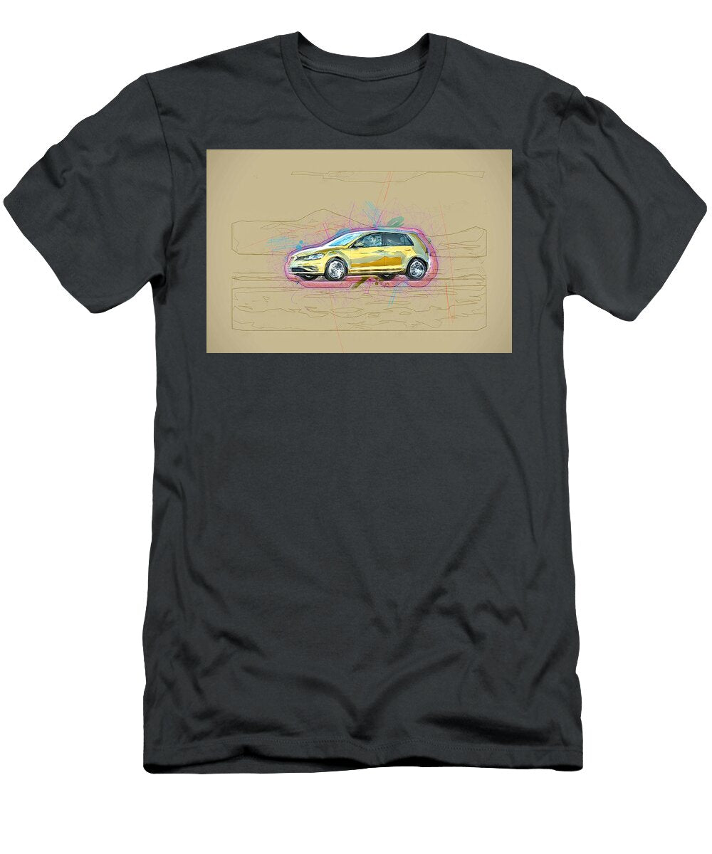 Volkswagen Golf Vii 2018 Hatchback New Gold Popular Cars Ola Kunde T-Shirt