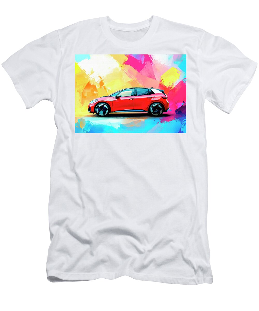 Volkswagen Id3 2020 Germany Electric Hatchback Pollard Halle T-Shirt