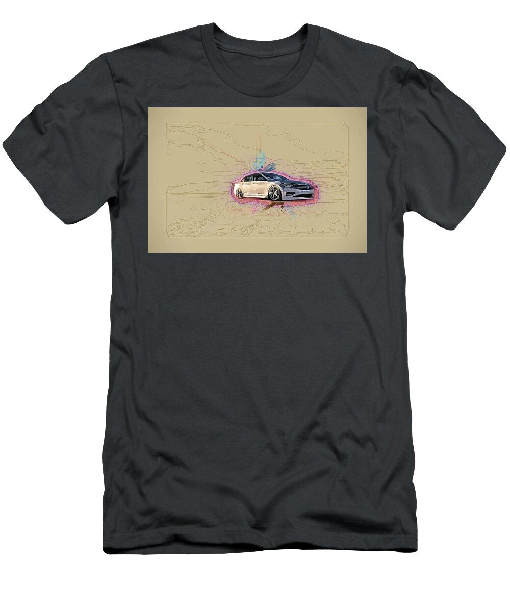 Volkswagen Jetta S Jamie Orr 2018 White Sedan Lowrider Tuning German Cars Ola Kunde T-Shirt