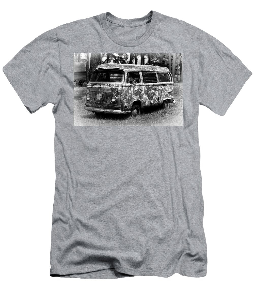 Volkswagen Microbus Nostalgia in Black and White Bill Swartwout T-Shirt