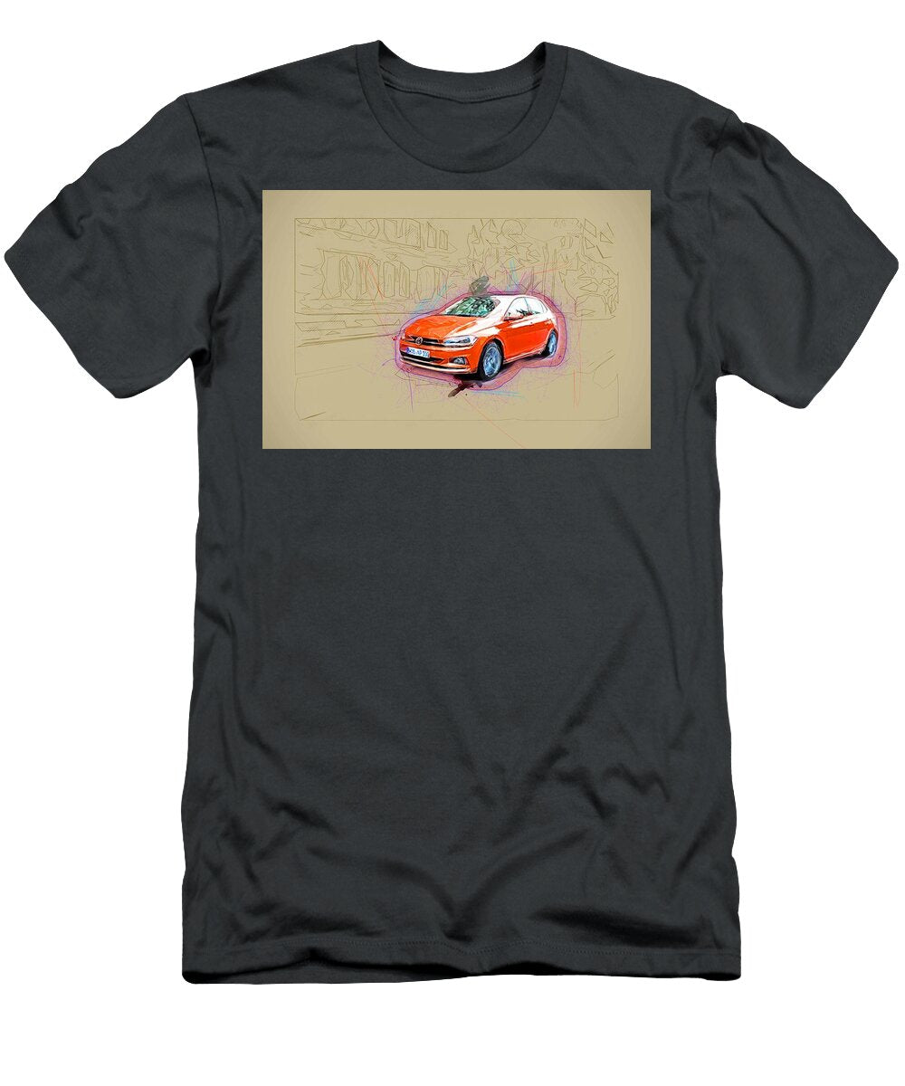 Volkswagen Polo 2018 New Orange Hatchback German Cars Ola Kunde T-Shirt