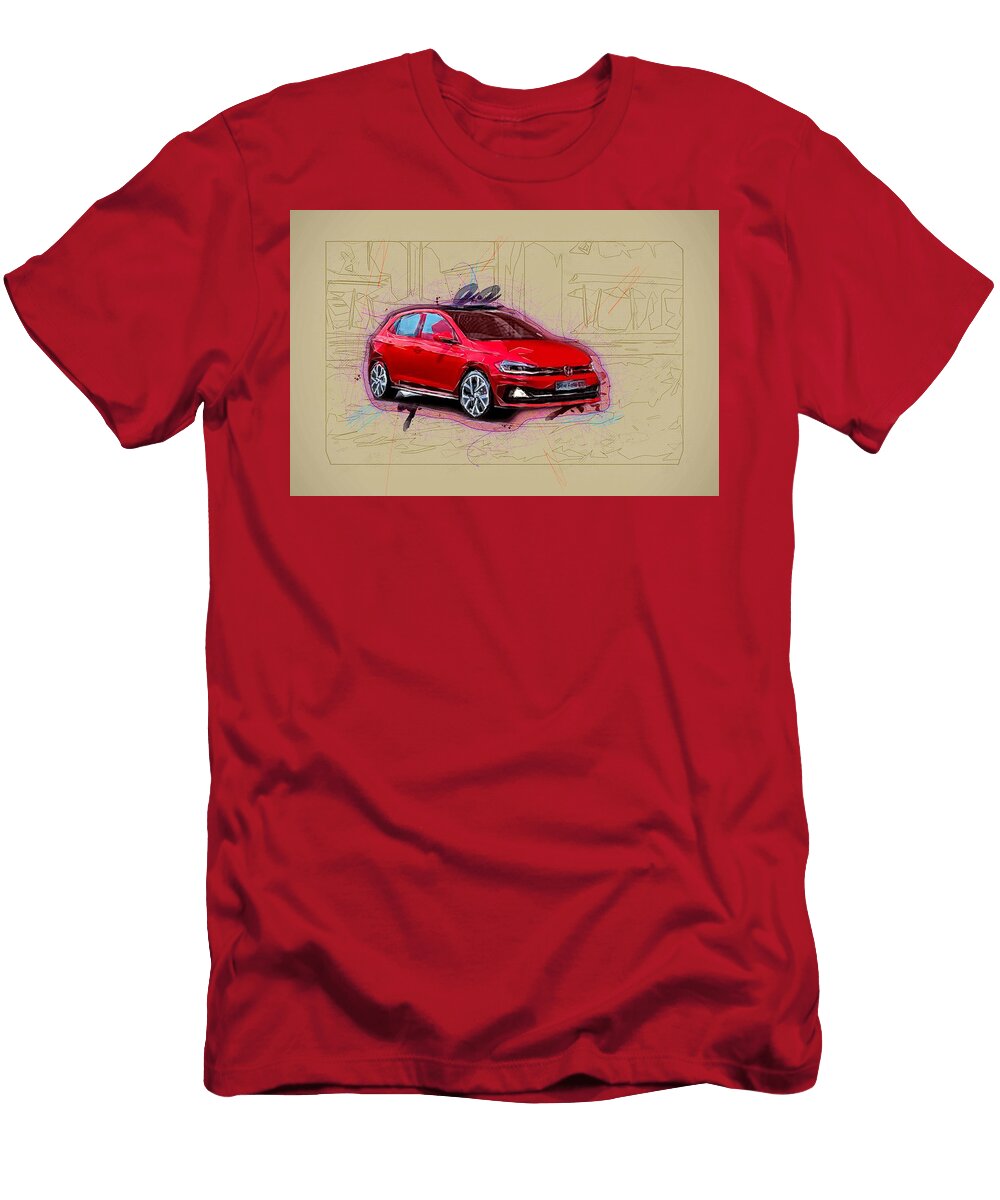Volkswagen Polo Gti 2018 Exterior Red Hatchback New German Cars Ola Kunde T-Shirt