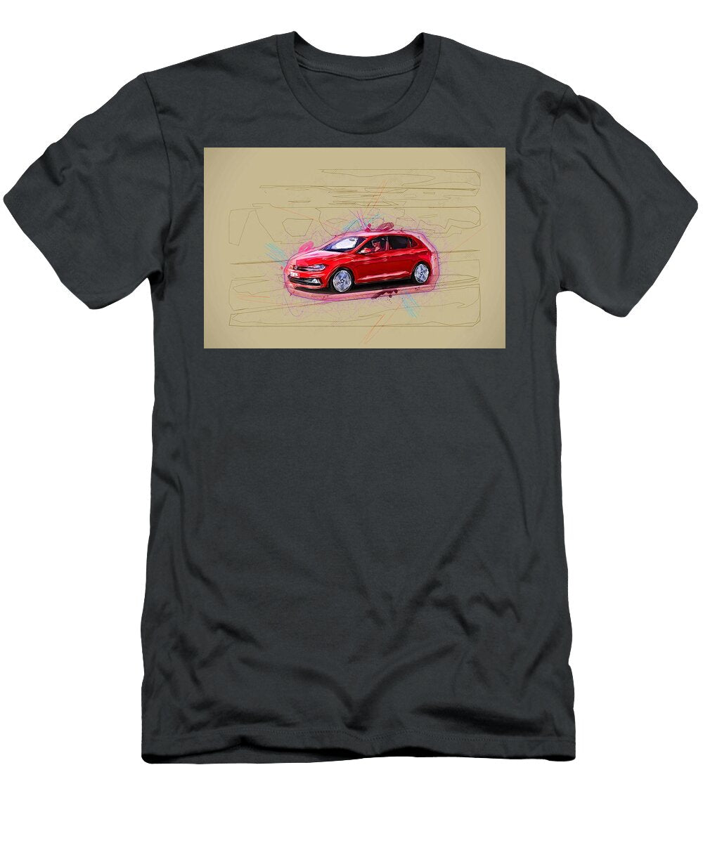 Volkswagen Polo Gti 2018 New Red Hatchback German Cars Ola Kunde T-Shirt