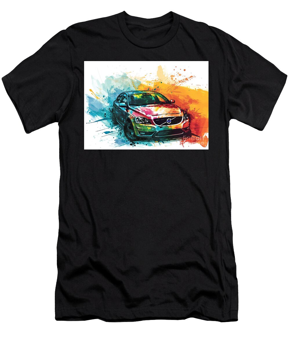 Volvo C30 Watercolor Abstract Vehicle Clark Leffler T-Shirt