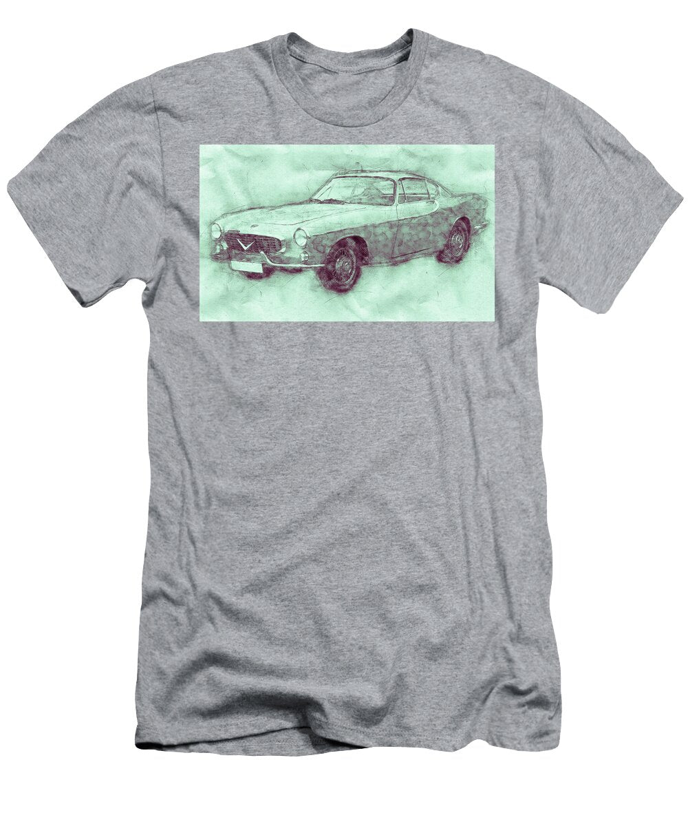 Volvo P1800 Sports Car 3 Automotive Art Car Posters Studio Grafiikka T-Shirt