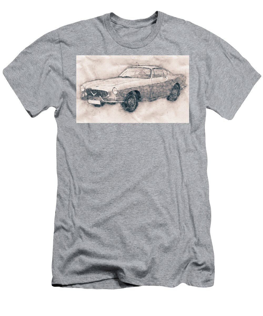 Volvo P1800 Sports Car Automotive Art Car Posters Studio Grafiikka T-Shirt