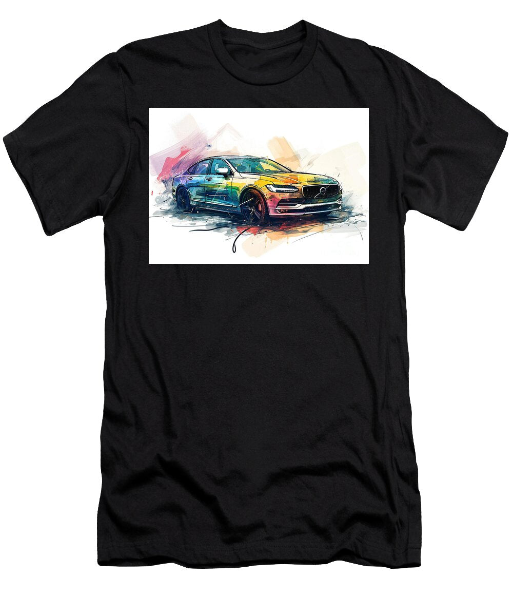 Volvo S90 Auto Vibrant Colors Clark Leffler T-Shirt