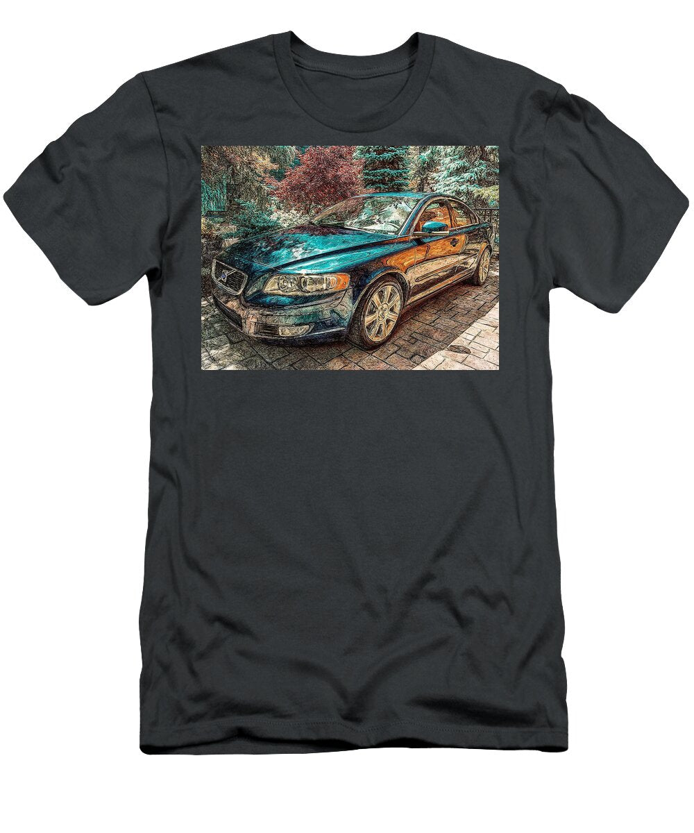 Volvo Sedan in Nature Setting Outdoor Scene Volvo S80 2007 Sedan Luxury Car Stylish Blue Car in Gard Hollie Love T-Shirt
