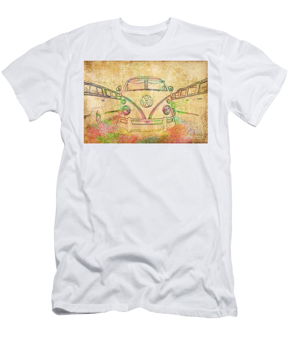 VW Bus Digital Art Steve Mckinzie T-Shirt