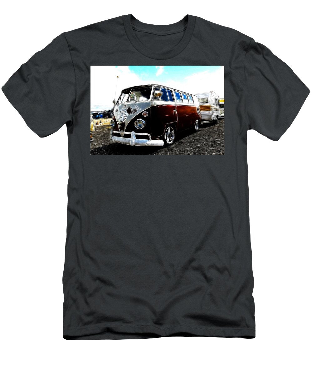 VW Bus with Camper Steve Mckinzie T-Shirt