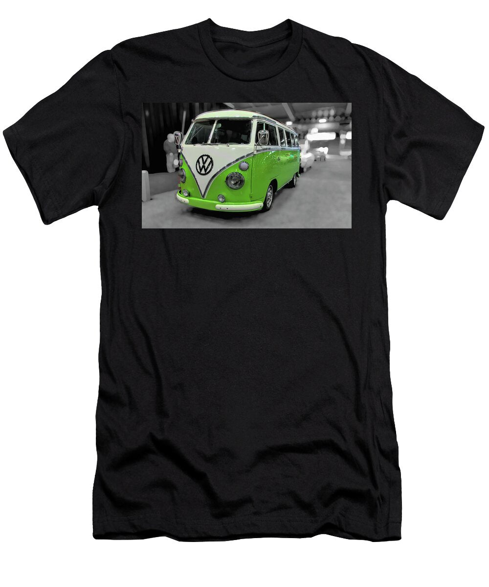 VW Microbus Green John Straton T-Shirt