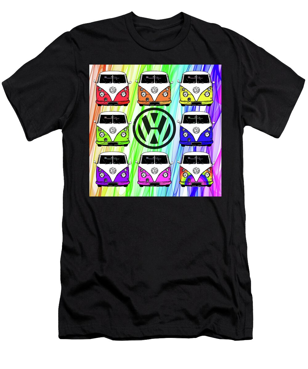 VW Rainbow Poster Steve Whitham T-Shirt
