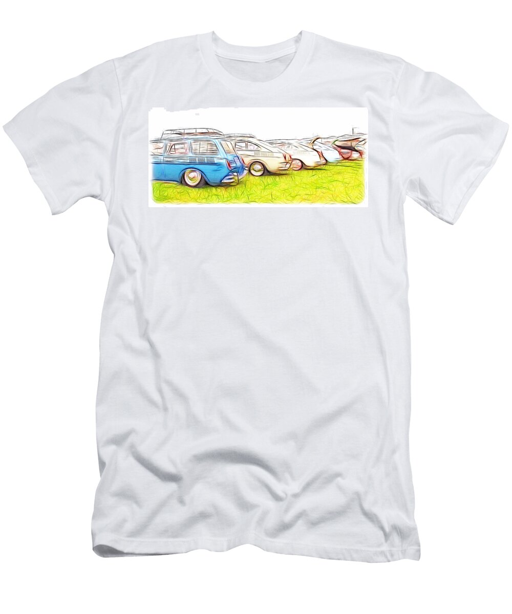 VW Squareback Art Steve Mckinzie T-Shirt