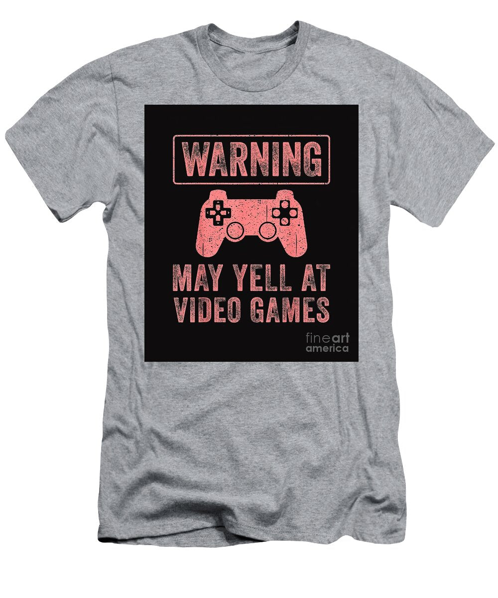 Warning May Yell At Video Games Richardson Stewart T-Shirt