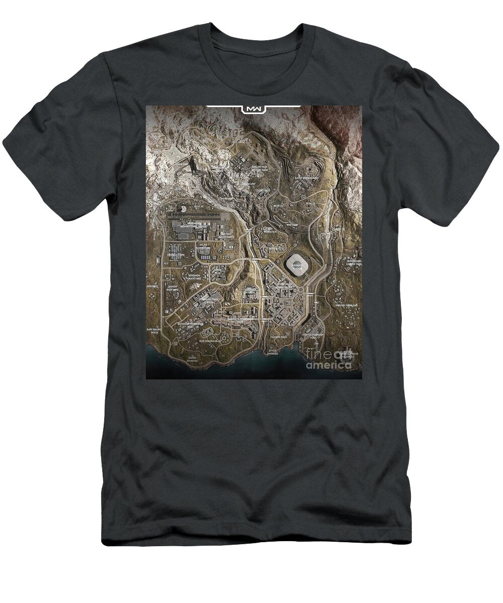 Warzone Map Ward Davis T-Shirt