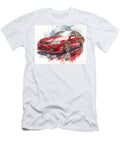 Watercolor Artwork Nissan Sentra 2007 Sedan Red Car Illustration Red Car Watercolor Painting Hollie Love T-Shirt