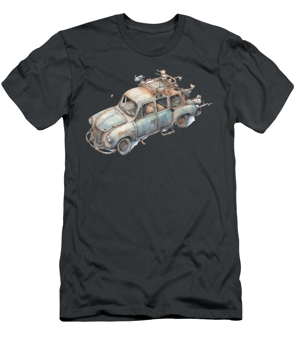 Watercolor Jalopy Number 99 Peter Lopez T-Shirt