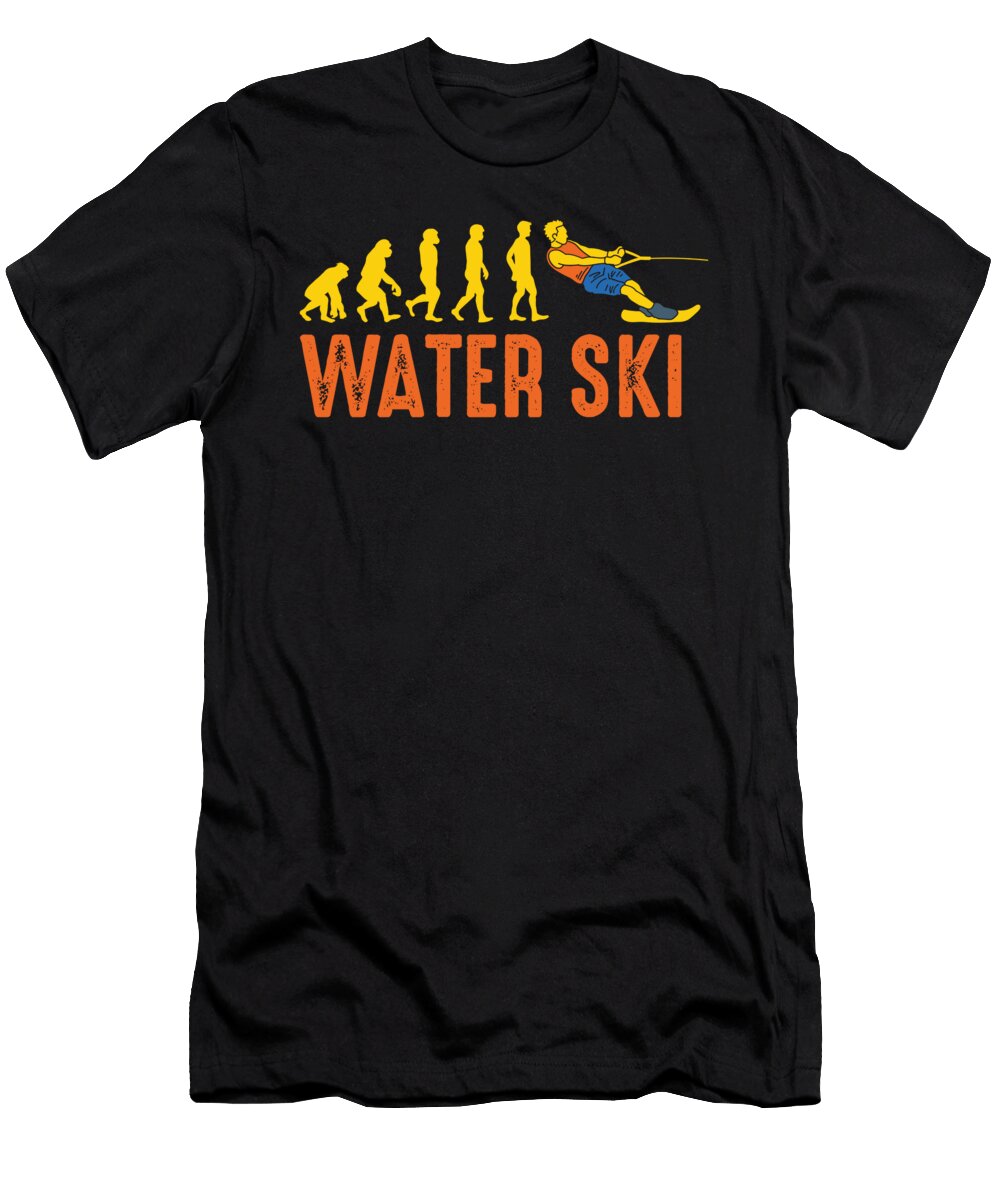 Waterski Evolution Skiing Motorboat Water Sports Waterskier Skiing Gift Thomas Larch T-Shirt