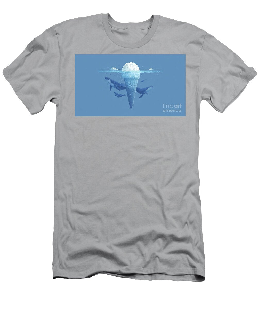 Whale Ice Cream Cone in Ocean Scene Beautiful Things T-Shirt