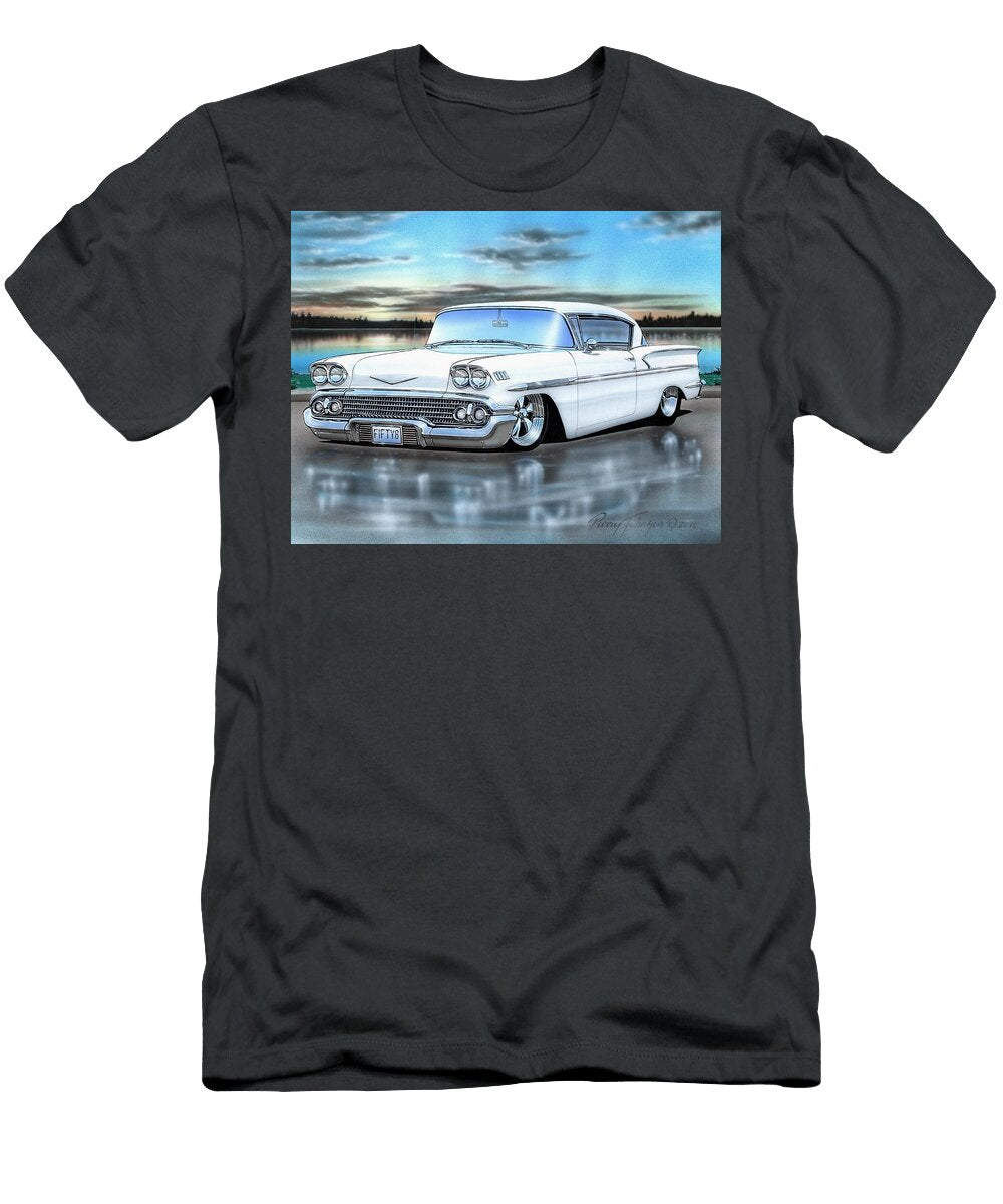 White 58 Impala Hardtop Parry Johnson T-Shirt