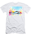 White Car in a Splash of Color Modern Automotive Design Kari Goldfalse T-Shirt