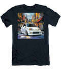 White Car in Busy Urban Street Urban Street Art Japanese Culture Toyota Vitz 1999 Japan Hatchback Jd Grayson Sheppard T-Shirt