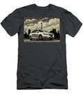 White Chevrolet Cruze Hatchback Car Illustration in a Cityscape Setting Destiney Sullivan T-Shirt