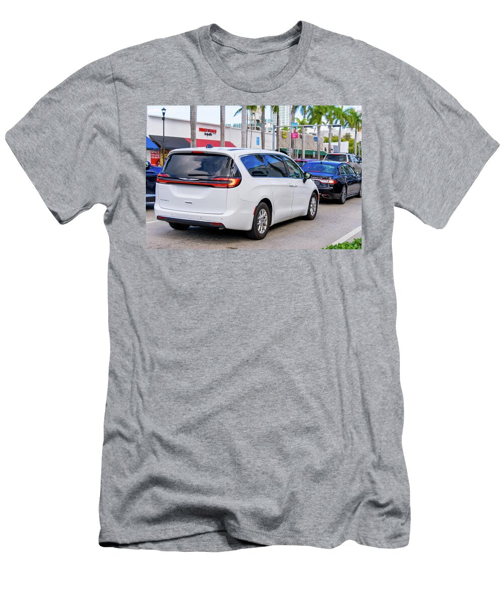 White Chrysler Pacifica Minivan Miami Beach Felix Mizioznikov T-Shirt