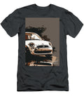 White Mini Cooper Front View Classic Car Photography Destiney Sullivan T-Shirt