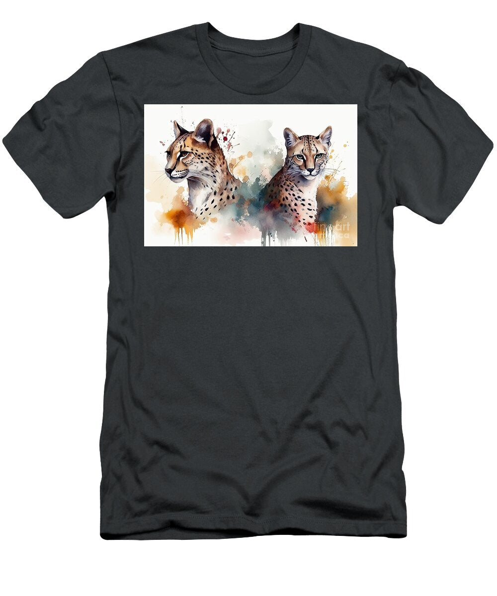 Wild Cats Watercolour Style N Akkash T-Shirt