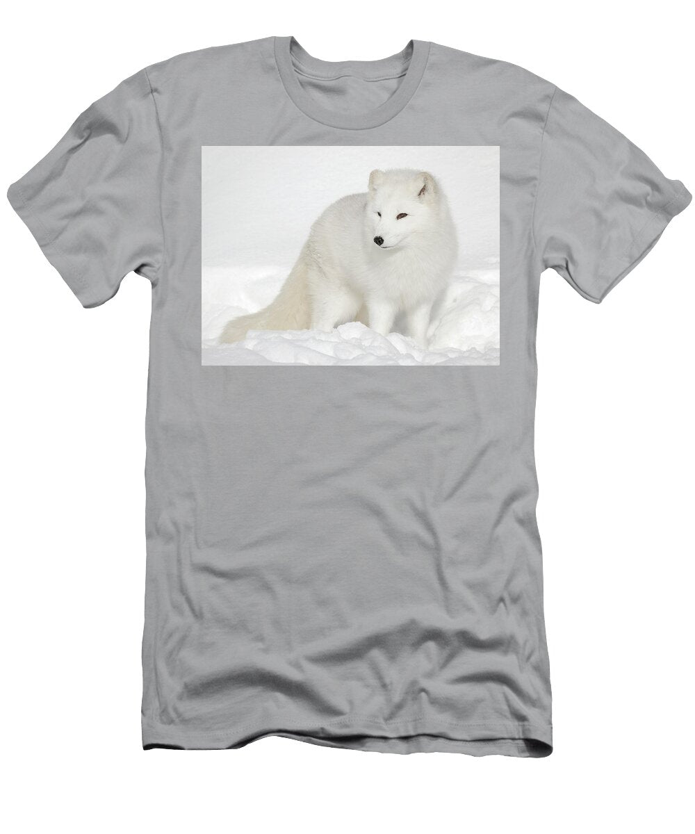 Winter Fur Coat Arctic White Fox Athena Mckinzie T-Shirt