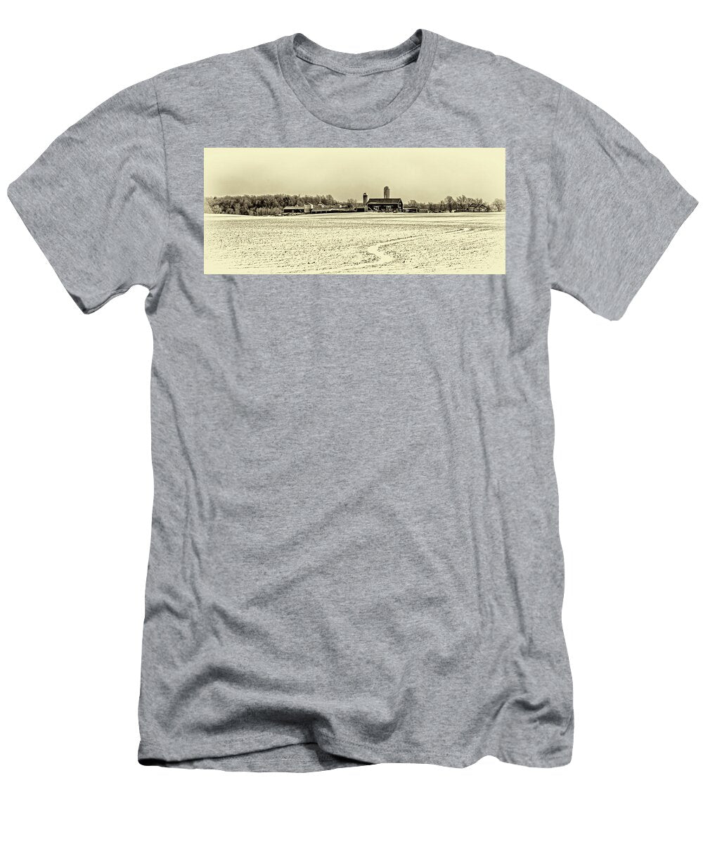 Winter Ontario Farm 3 Sepia Steve Harrington T-Shirt